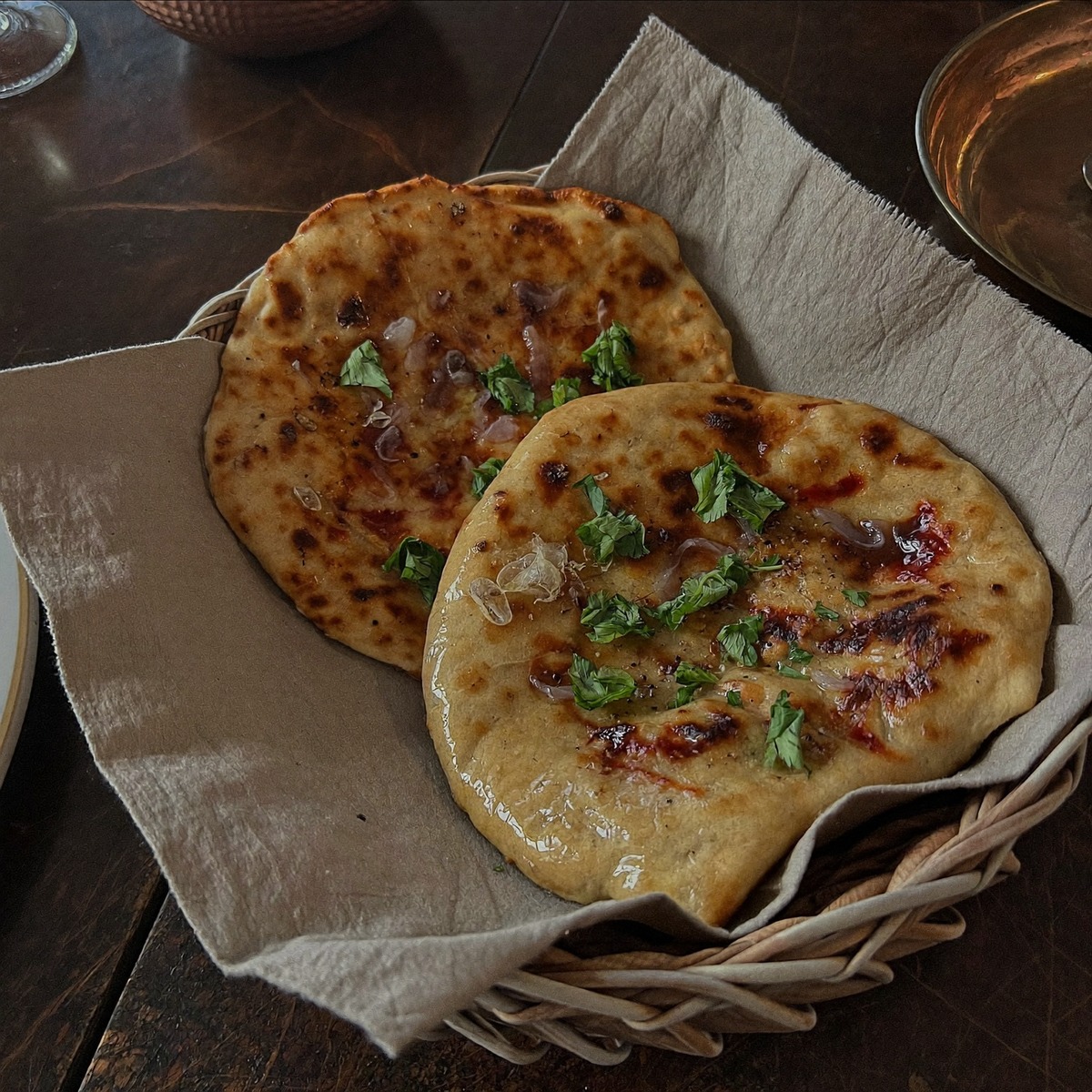 Garlic and butter naan